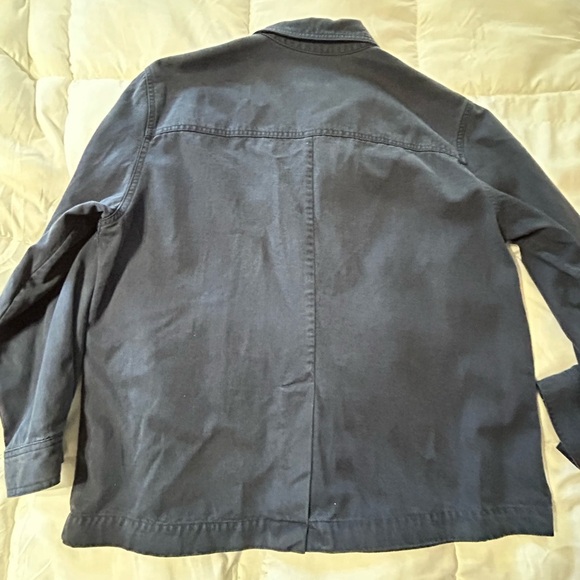 LL Bean Petite Tencel Navy Field Jacket Vintage - Picture 6 of 6